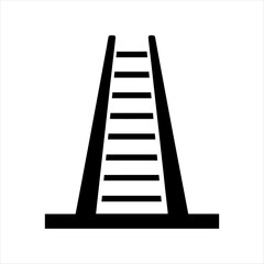 Folding ladder vector silhouette construction equipment access solution