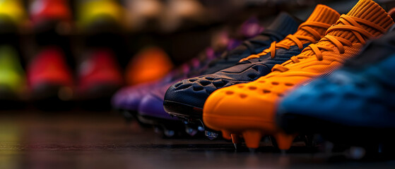 Colorful Sport Shoes in Row