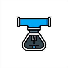 Blue and gray sprinkler head irrigates a lawn on a sunny day, ensuring healthy grass and vibrant greenery in a wellmaintained garden.