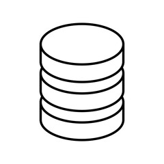 Obraz premium Digital Data Stack: A simple but elegant illustration of a digital data stack, symbolizing the core of modern information management, emphasizing structure and organization.