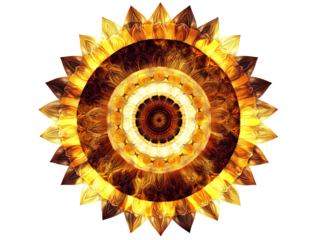Sunflower Close Up with Sunlight Shining.png