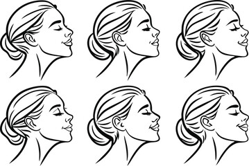 Minimal Line Art Faces Bundle for Creative Projects. Elegant Line Art Faces Bundle in Minimal Style. Modern Minimal Line Art Faces Bundle for Designers. Line Art Faces Bundle with Simple Minimal Style
