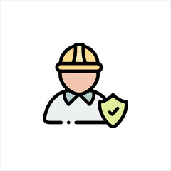 construction worker with helmet