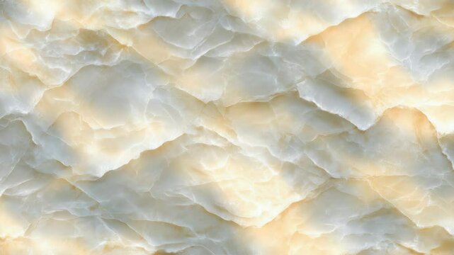 Seamless beige onyx stone texture showing intricate veining, layering, and natural variation in color and light, creating depth and pattern.