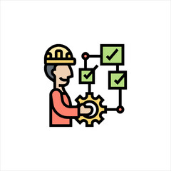 construction worker with helmet