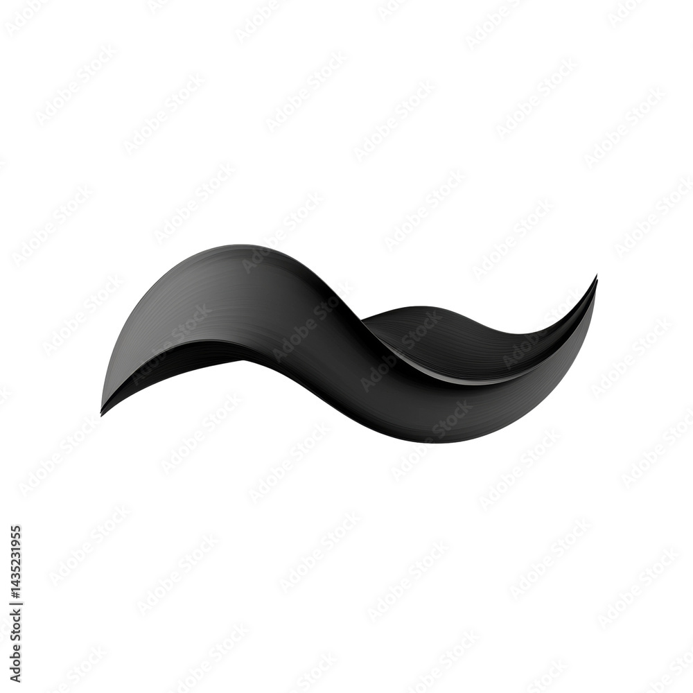 Aufkleber abstract flowing form on neutral setting evokes elegance and graceful movement