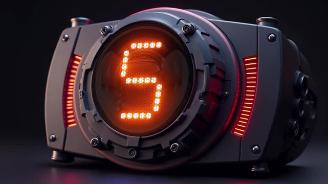 Countdown 10 seconds. 3D. 3D Rendering