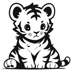 Fototapeta premium PNG Tiger Animal animal wildlife stencil.