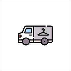 Fototapeta premium truck icon vector illustration