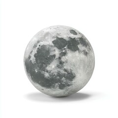 Obraz premium Full Moon in Space Detailed Photo