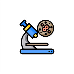 vector illustration of microscope