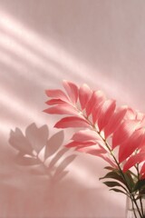 Pink Floral Arrangement Against a Pastel Background