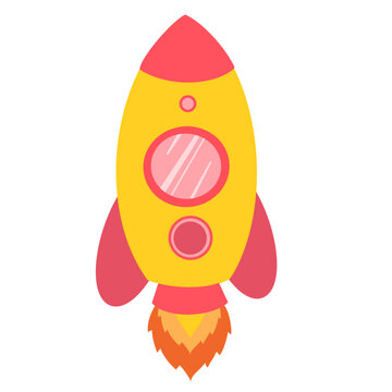 recommend clip art: Rocket. Space rocket launch. Project start up. Flying cartoon rocket.