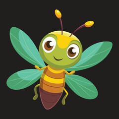 Firefly  vector art illustration.