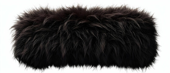 Plush Dark Brown Faux Fur Throw Pillow