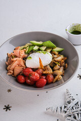 Enjoy a Delicious and Healthy Bowl Filled with Fresh Salmon