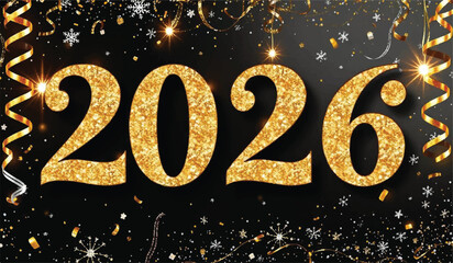 New Year's Eve 2026 Celebration , "Celebrate 2026 in Style – Gold & Silver New Year Poster Collection. Featuring Festive Confetti, Snowflakes, and Streamers. Minimalist Vector Templates for Flyers, 

