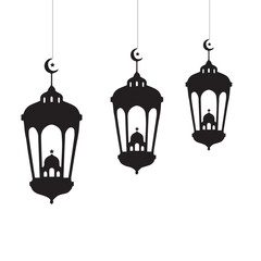 vector illustration of a lantern, lantera Islamic ornament. 