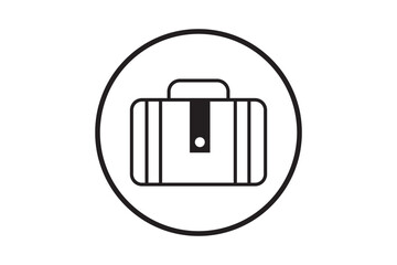Briefcase icon vector isolated on white background. Briefcase vector icon