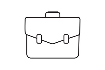 Briefcase icon vector isolated on white background. Briefcase vector icon