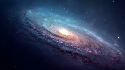 Fototapeta premium Cosmic Spiral Galaxy Illustrative Image