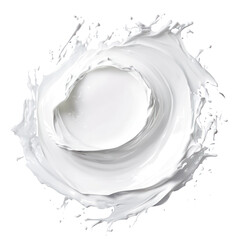 white cosmetic cream texture isolated on transparent background