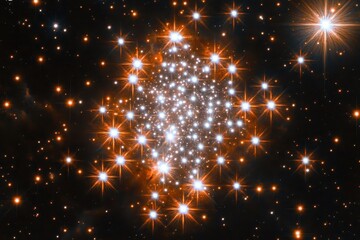 Star cluster in deep space