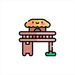 vector illustration of a cartoon dog