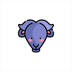 cartoon rhino vector illustration
