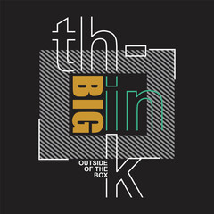 big think design typography vector illustration