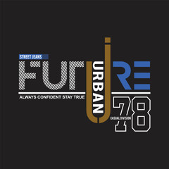 future urban design typography vector illustration