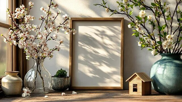 interior design scene with a window