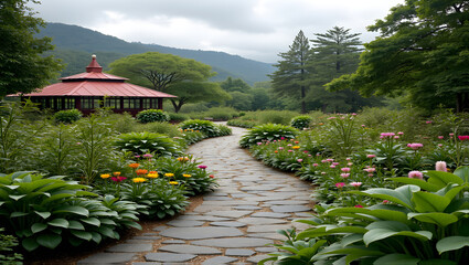 Serene botanical garden with educational programs