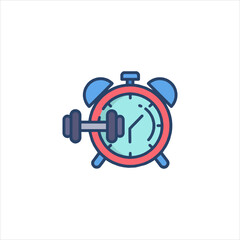 alarm clock on white background