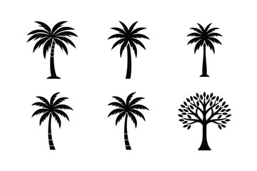 Clean Forest Tree Vector Icons