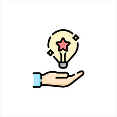 hand holding a light bulb