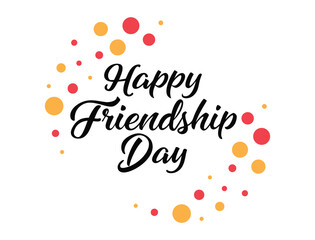 Happy international friendship day typography vector illustration