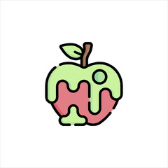 red apple on white background