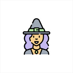 halloween witch with pumpkin