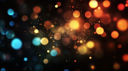 Obraz premium blurred defocused rays light. abstract lens flare. color burst. creative art. dark background