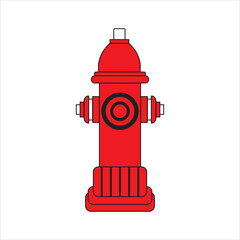 red fire hydrant vector illustration