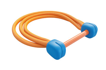 Resistance band exercise tool isolated on transparent background