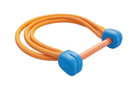 Resistance band exercise tool isolated on transparent background