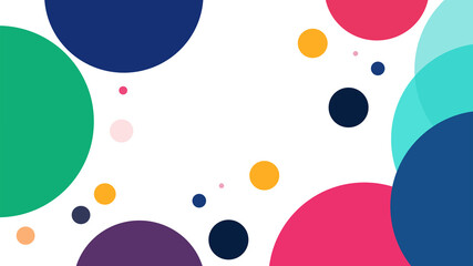 Vibrant Colorful Circles Abstract Background