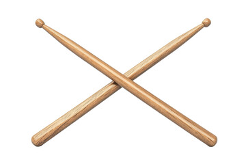 Crossed drumsticks isolated on transparent background