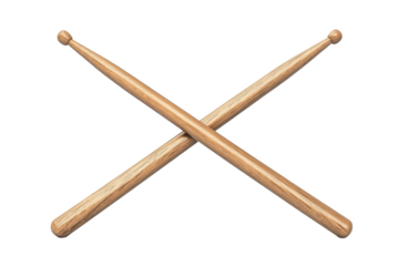 Crossed drumsticks isolated on transparent background