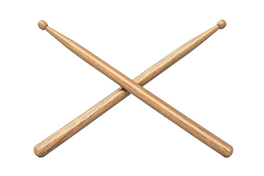 Crossed drumsticks isolated on transparent background