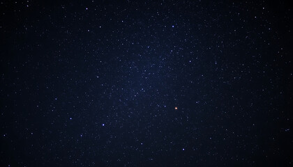 Captivating Night Sky View A Deep Blue Canvas Speckled with Countless Stars and a Distant Planet