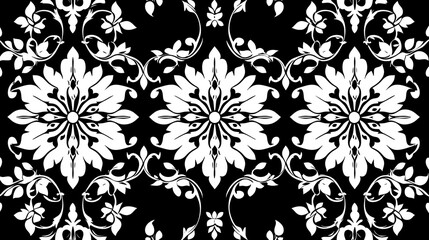 Fototapeta premium Ornate floral pattern design