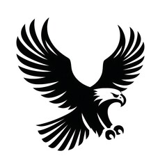 Fototapeta premium Soaring Majesty: A captivating grayscale image of a majestic eagle in flight, symbolizing power, freedom, and the boundless sky.